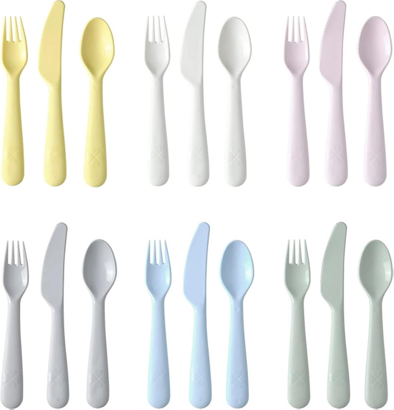 KALAS 18-Piece Cutlery Set, Mixed Colours